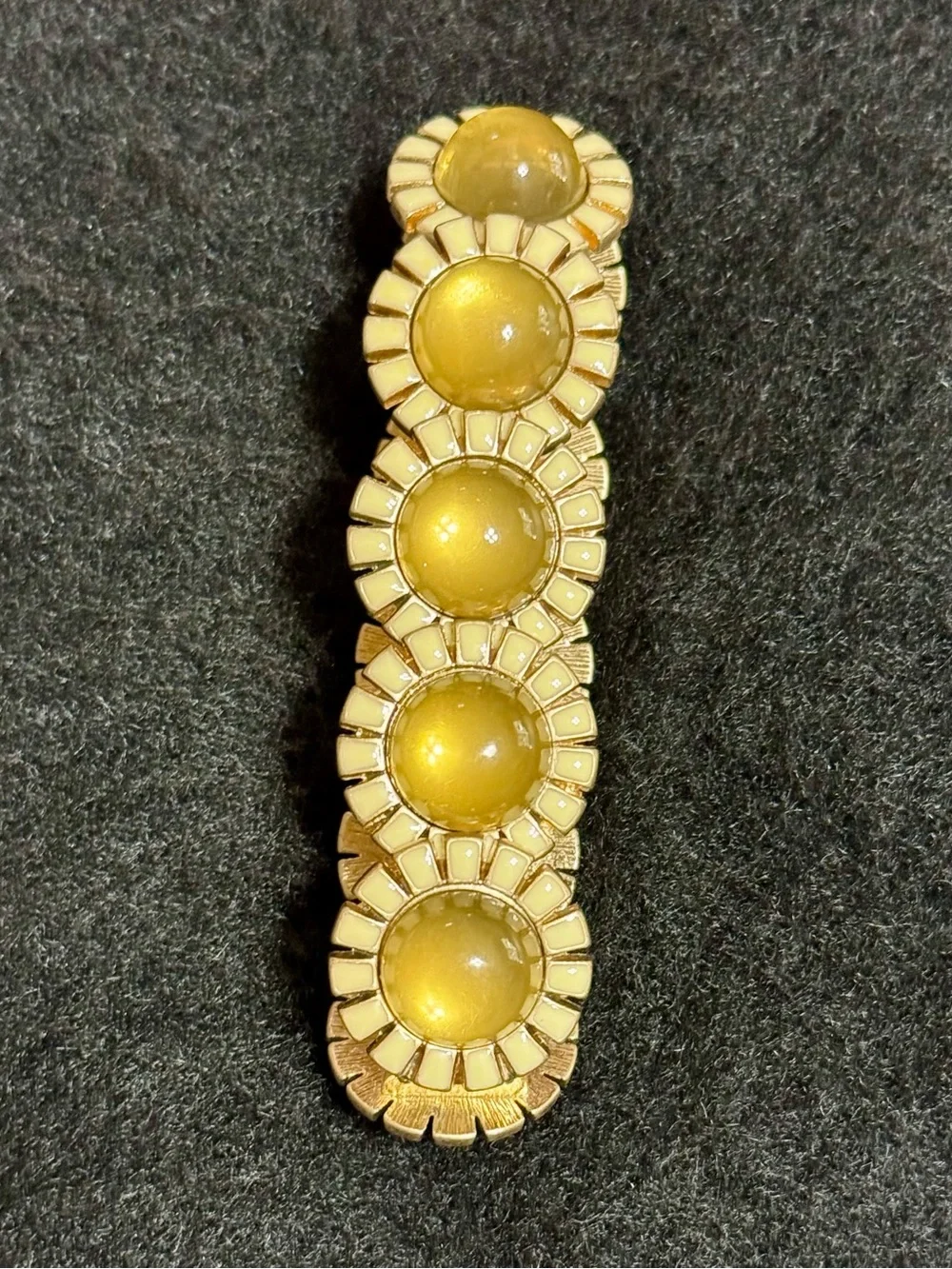 Gold-Tone Cabochon Floral Stretch Bracelet (very little stretch)